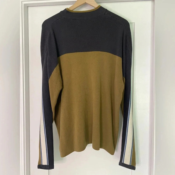 American Eagle Men’s 90s 1/4 zip olive navy size XL grunge - Picture 6 of 7